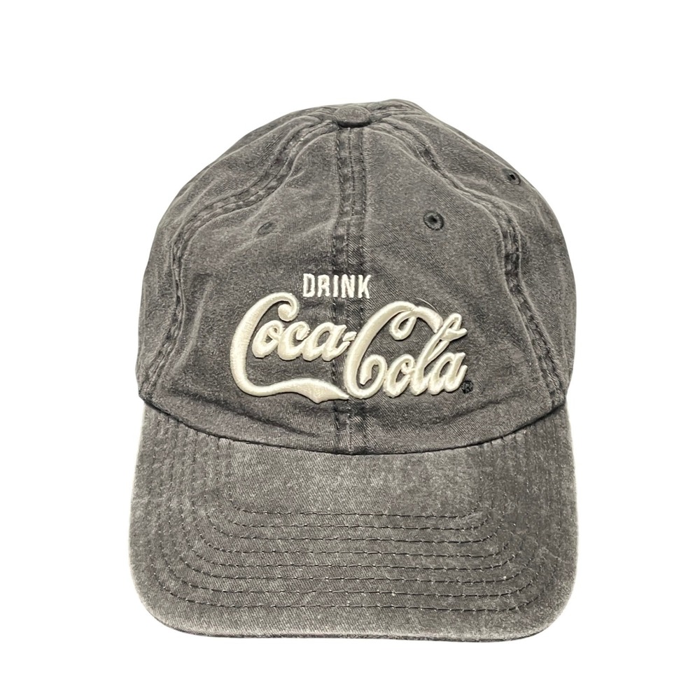 Coke Coca Cola Logo Dad Hat Faded Black Gray American Needle Raglan Wash DadCore
